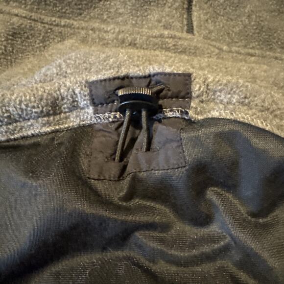 Lands End Mens Gray Plated Fleece 1/4 Zip Pullover Jacket Sweatshirt Large 42-44 - Picture 3 of 6